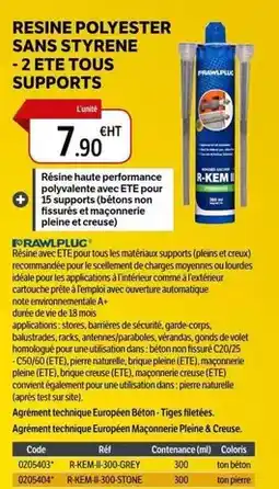 DomPro Tous - resine polyester sans stylene - 2 ete tous supports offre
