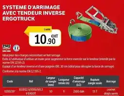 DomPro Systeme d'arrimage avec tendeur inverse ergotruck offre