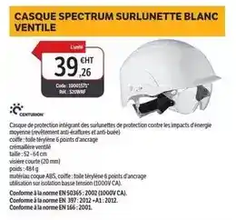 DomPro Centurion - casque spectrum surlunette blanc offre