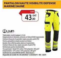 DomPro Oxford - pantalon haute visibilite defense marine/jaune offre