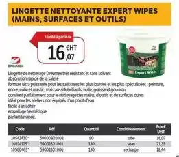 DomPro Facile - lingette nettoyante expert wipes (mains,surfaces et outils) offre