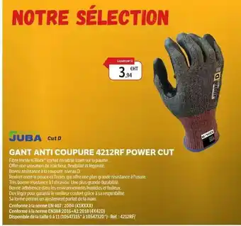 DomPro Pouce - gant anti coupure 4212rf power cut offre