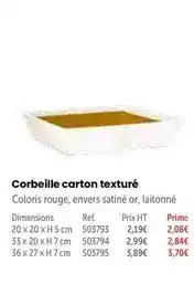 Retif Prime - corbeille carton texture offre