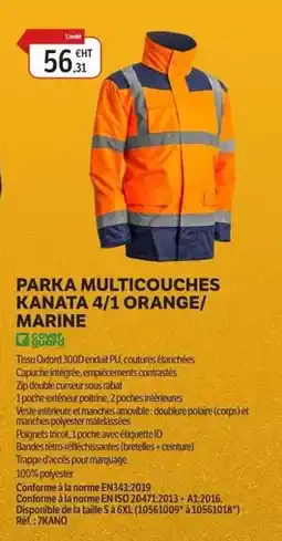 DomPro Orange - parka multicouches kanata 4/1 / marine offre