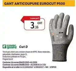 DomPro Cover guard - gant anticoupure eurocut p500 offre