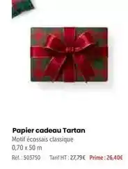 Retif Prime - papier cadeau tartan offre