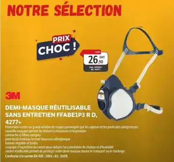 DomPro 3m - demi-masque réutilisable sans entretien ffbabeip3 rd 4277+ offre