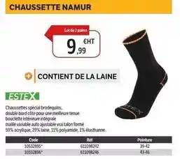 DomPro Tex - chaussette namur offre