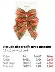 Retif Prime - nœuds décoratifs avec attache offre