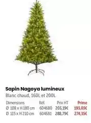 Retif Prime - sapin nagoya lumineux offre