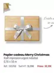 Retif Kraft - papier cadeau merry christmas offre
