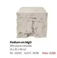 Retif Prime - podium en mgo offre