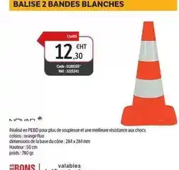 DomPro Orange - balise 2 bandes blanches offre