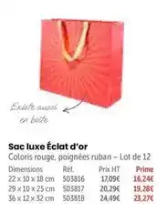 Retif Prime - sac luxe éclat d'or offre