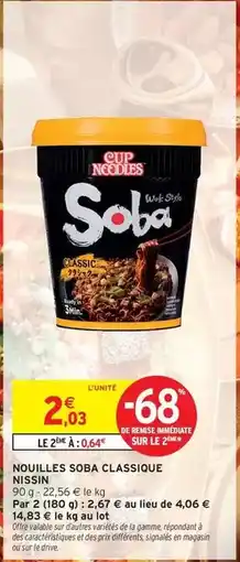 Intermarché Nissin - nouilles soba classique offre