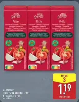 ALDI All seasons - coulis de tomates offre