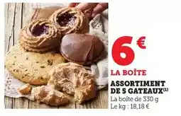 Maximarché Assortiment de 5 gateaux offre
