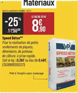 Bricorama Speed Béton offre