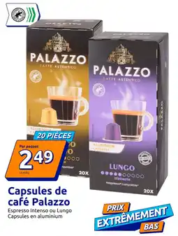 Action Capsules de café palazzo offre