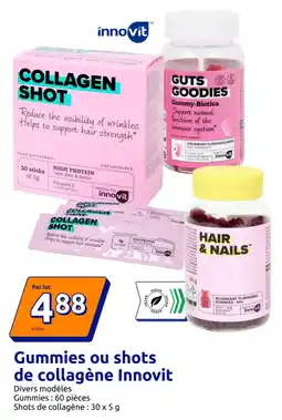 Action Gummies ou shots de collagène innovit offre