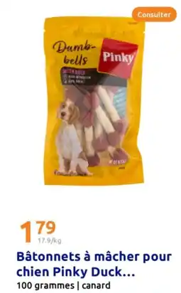 Action Bâtonnets à mâcher pour chien pinky duck offre