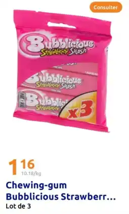 Action Chewing-gum bubblicious strawberr offre