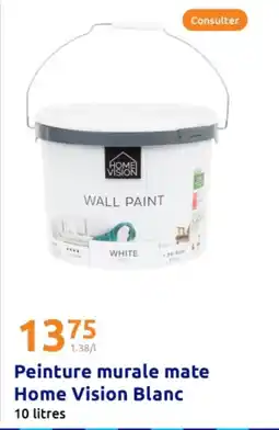 Action Peinture murale mate home vision blanc offre