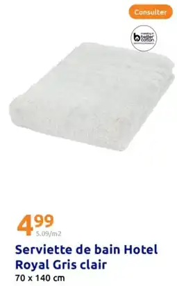 Action Serviette de bain hotel royal gris clair offre