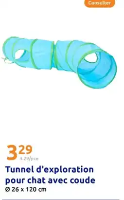 Action Tunnel d'exploration pour chat avec coude offre