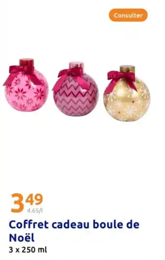 Action Coffret cadeau boule de noël offre