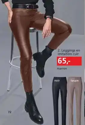 Helline Leggings en immation cuir offre