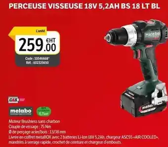 Bs - perceuse visseuse 18v 5,2ah 18 li bl