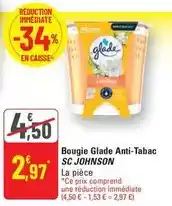 G20 Glade - bougie anti-tabac offre