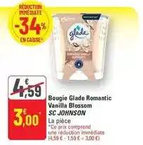 G20 Glade - bougie romantic vanilla blossom offre