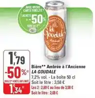 G20 La goudale - bière ambrée à l'ancienne offre