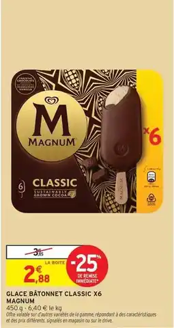Intermarché Magnum - glace bâtonnet classic x6 offre