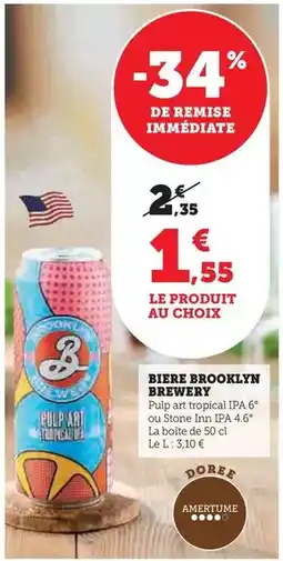 U Express Brooklyn brewery - biere offre