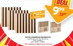 Trafic Set de 3 panneaux decoratifs offre