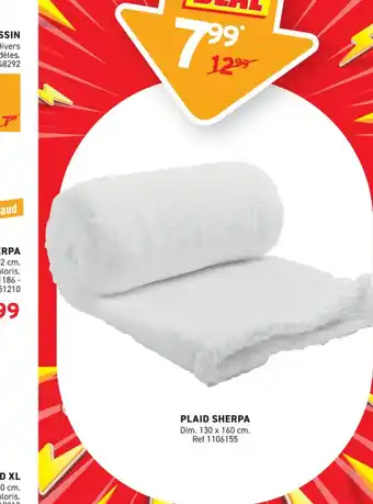 Trafic Plaid sherpa offre