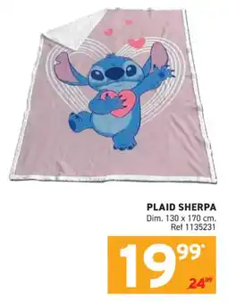 Trafic Plaid sherpa offre