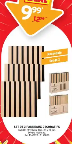 Trafic Set de 3 panneaux decoratifs offre