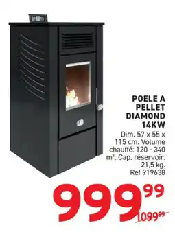 Trafic Poele a pellet diamond 14kw offre