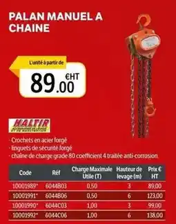 DomPro Palan manuel a chaine offre