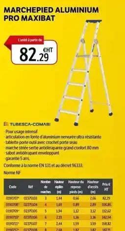 DomPro Tubesca comabi - marchepied aluminium pro maxibat offre