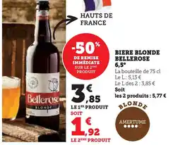 Super U Biere blonde bellerose 6,5 offre