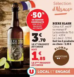 Super U Biere slash offre