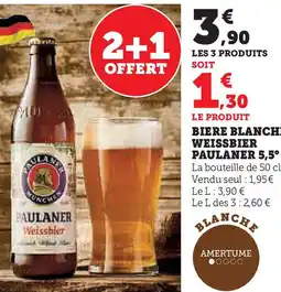 Super U Biere blanche weissbier paulaner 5,5 offre