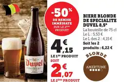 Super U Biere blonde de specialite duvel 8,5 offre