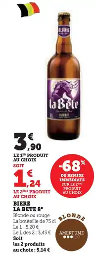Super U Biere la bete 8 offre