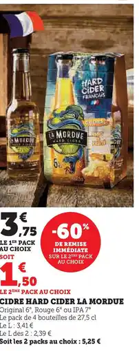 Super U Cidre hard cider la mordue offre